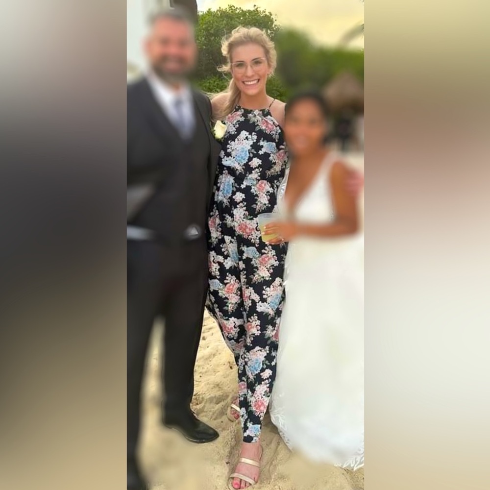 Boutique navy floral maxi dress